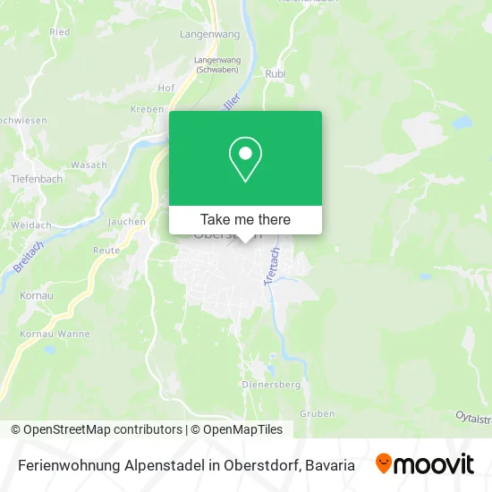 Карта Ferienwohnung Alpenstadel in Oberstdorf