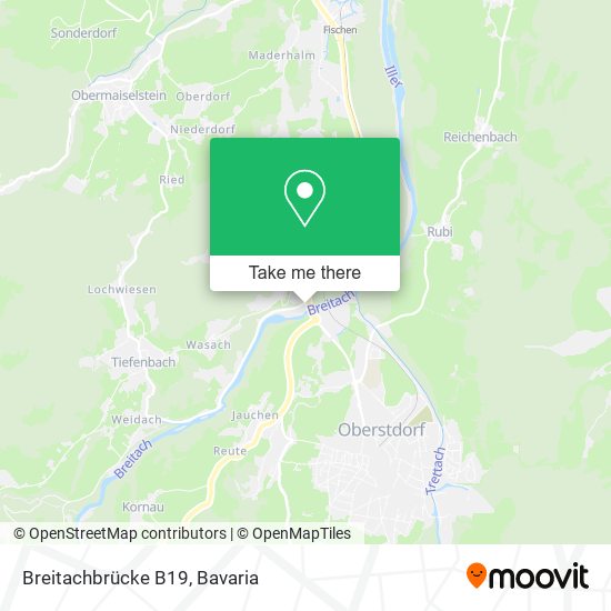 Breitachbrücke B19 map