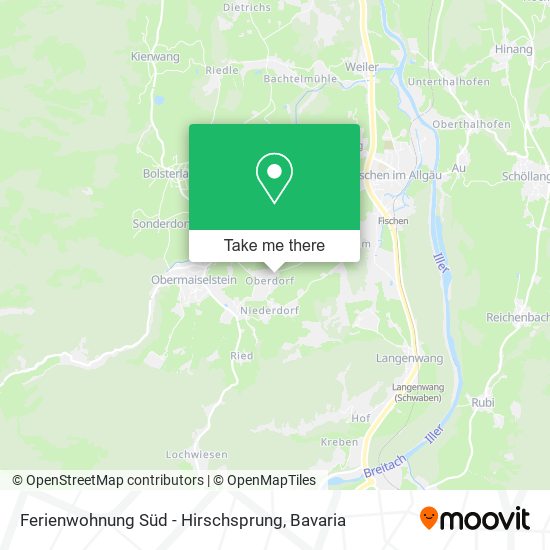 Ferienwohnung Süd - Hirschsprung map