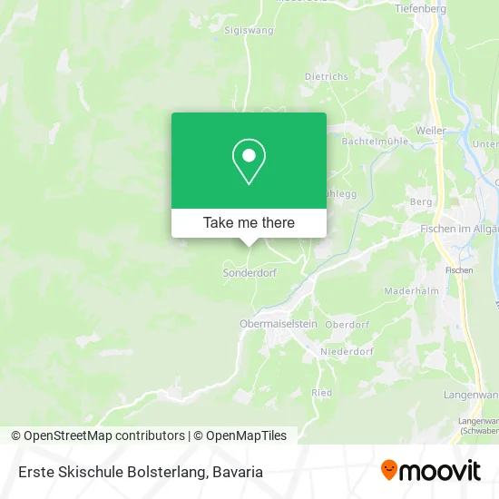 Карта Erste Skischule Bolsterlang