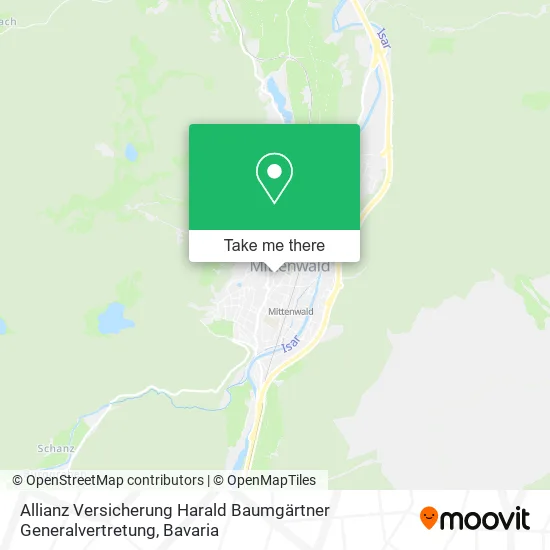 Карта Allianz Versicherung Harald Baumgärtner Generalvertretung