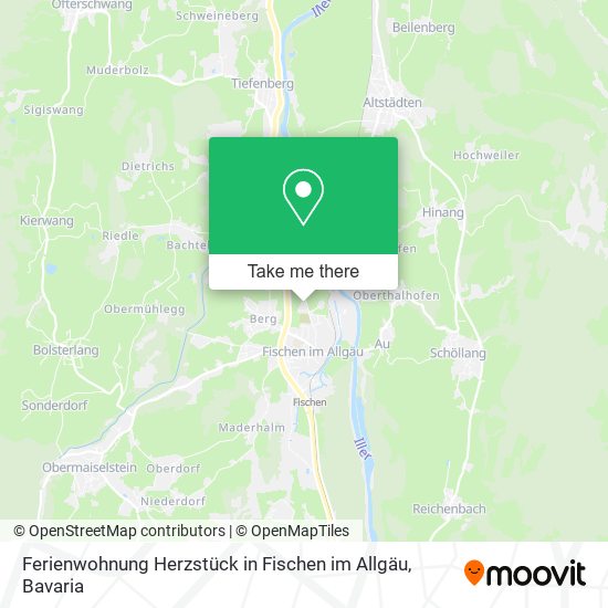 Ferienwohnung Herzstück in Fischen im Allgäu map