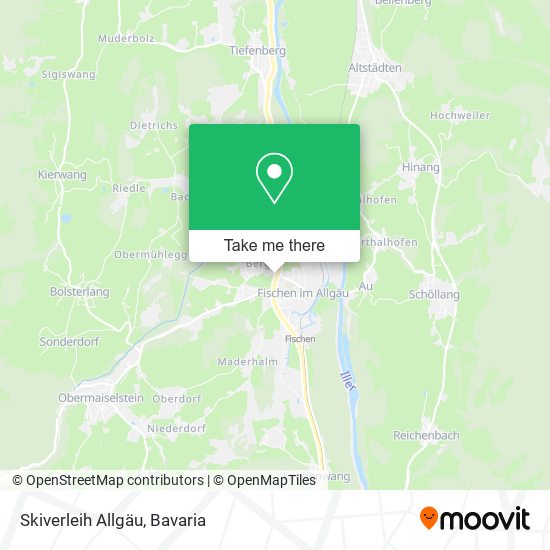 Skiverleih Allgäu map
