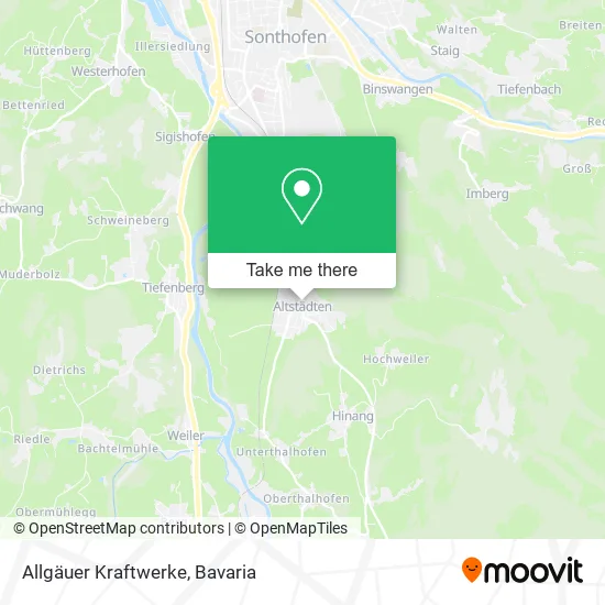 Карта Allgäuer Kraftwerke