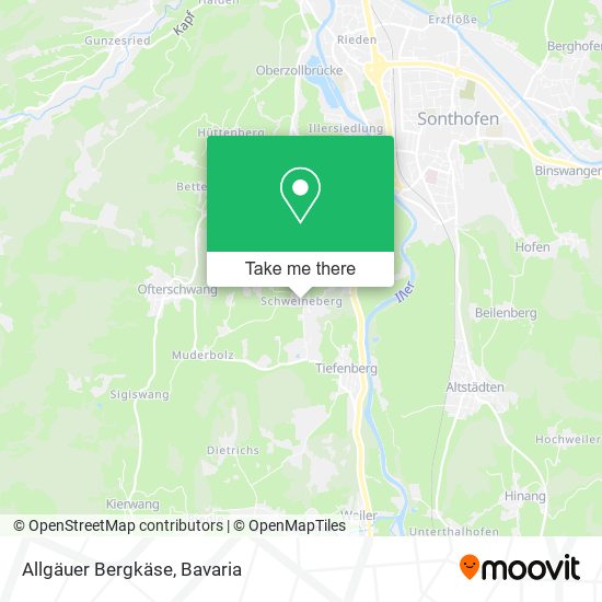 Allgäuer Bergkäse map