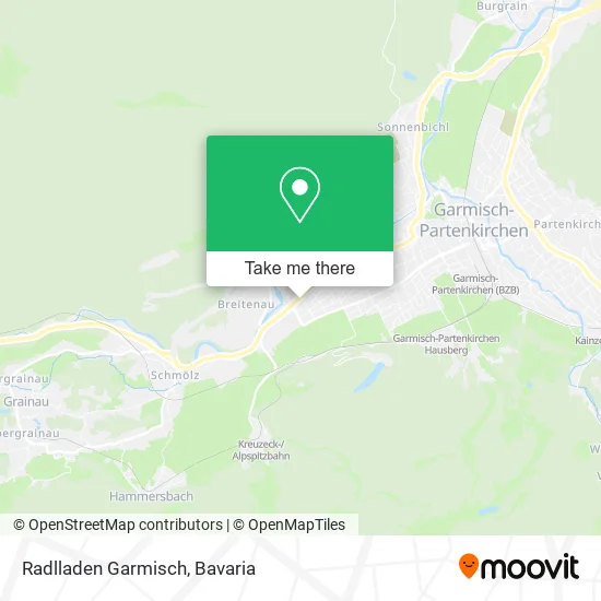Карта Radlladen Garmisch