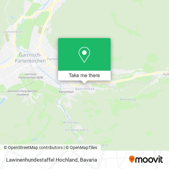 Lawinenhundestaffel Hochland map