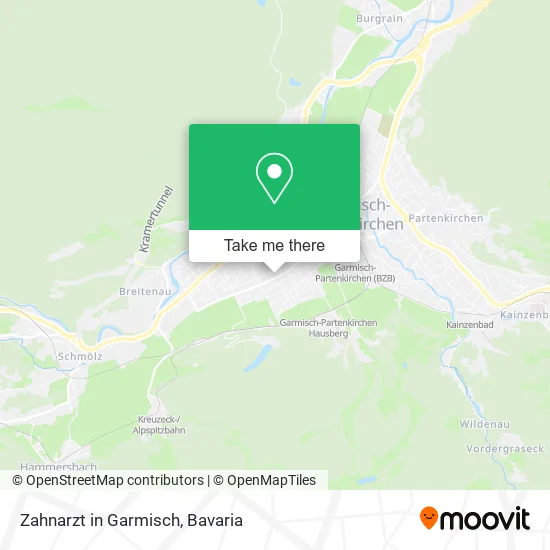 Карта Zahnarzt in Garmisch