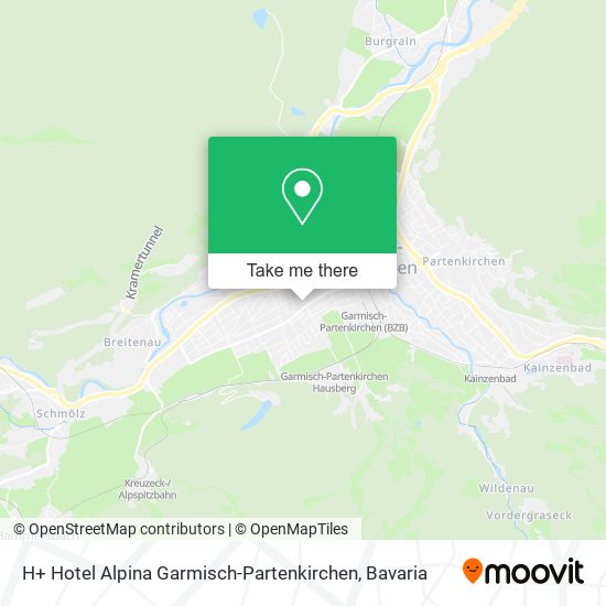H+ Hotel Alpina Garmisch-Partenkirchen map