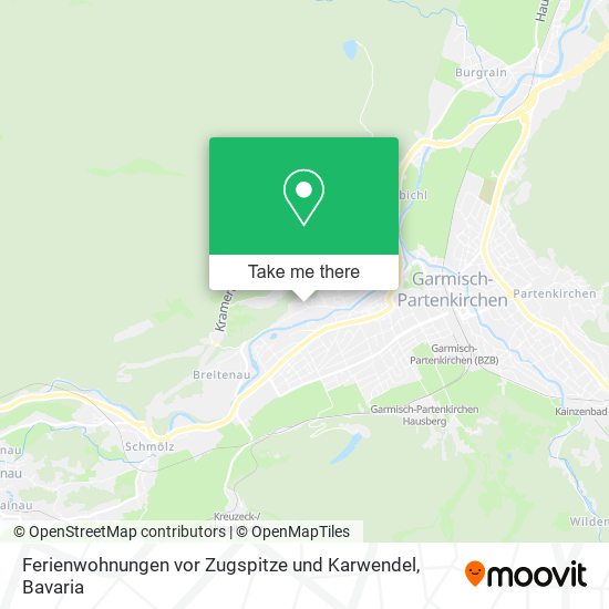 Ferienwohnungen vor Zugspitze und Karwendel map