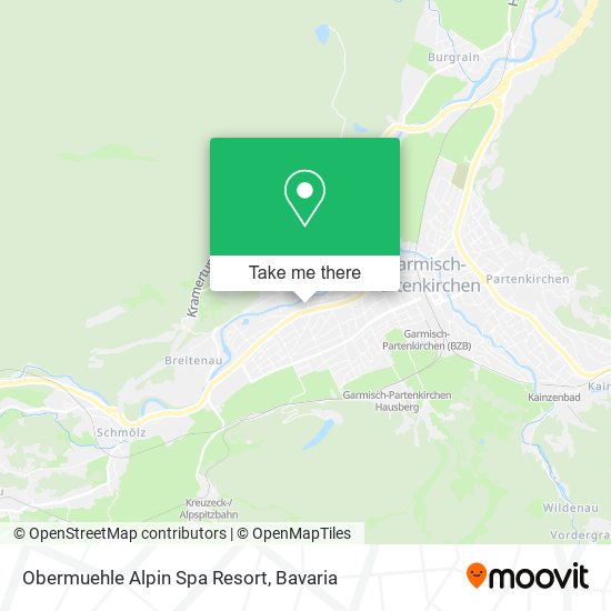 Obermuehle Alpin Spa Resort map