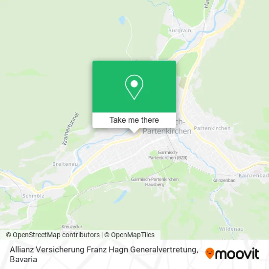 Карта Allianz Versicherung Franz Hagn Generalvertretung