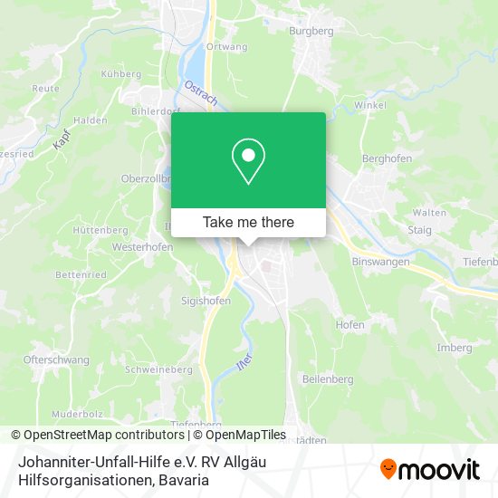 Johanniter-Unfall-Hilfe e.V. RV Allgäu Hilfsorganisationen map