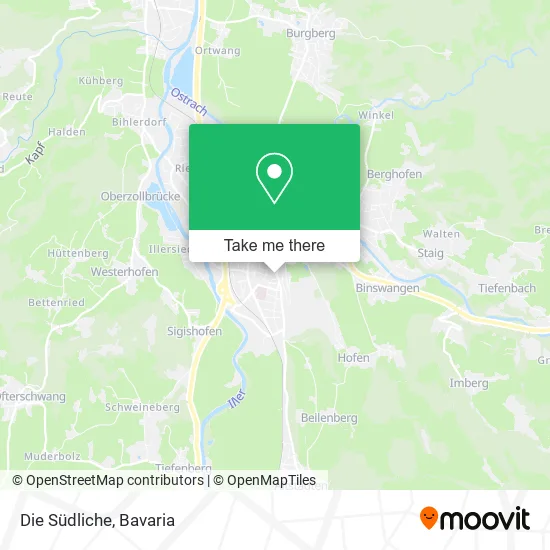 Карта Die Südliche