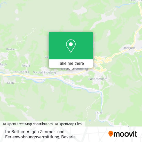 Ihr Bett im Allgäu Zimmer- und Ferienwohnungsvermittlung map