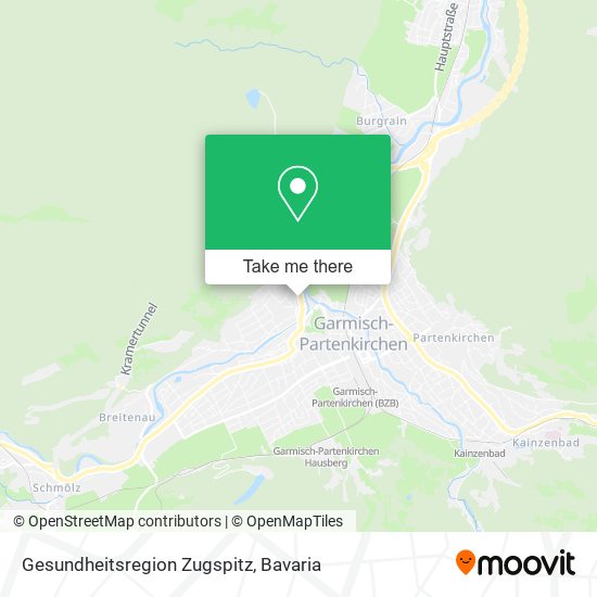 Gesundheitsregion Zugspitz map