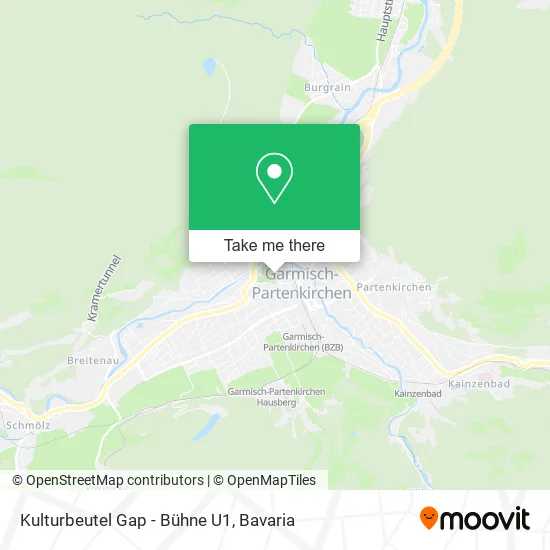 Карта Kulturbeutel Gap - Bühne U1