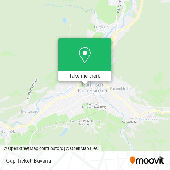 Gap Ticket map