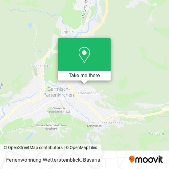 Ferienwohnung Wettersteinblick map