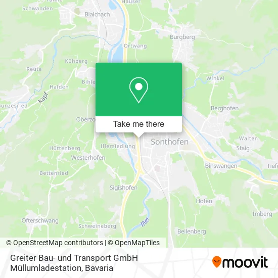 Карта Greiter Bau- und Transport GmbH Müllumladestation