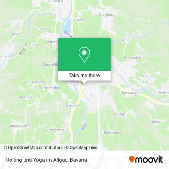 Карта Rolfing und Yoga im Allgäu