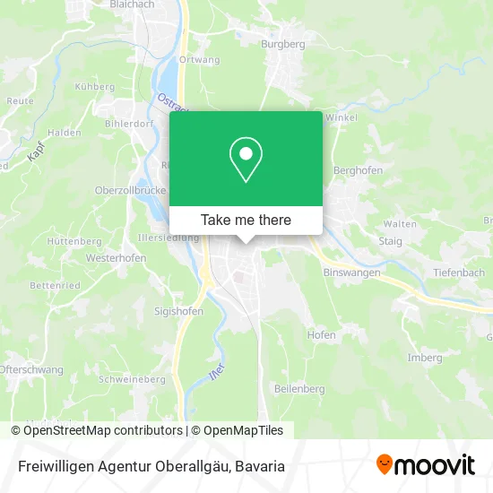 Карта Freiwilligen Agentur Oberallgäu
