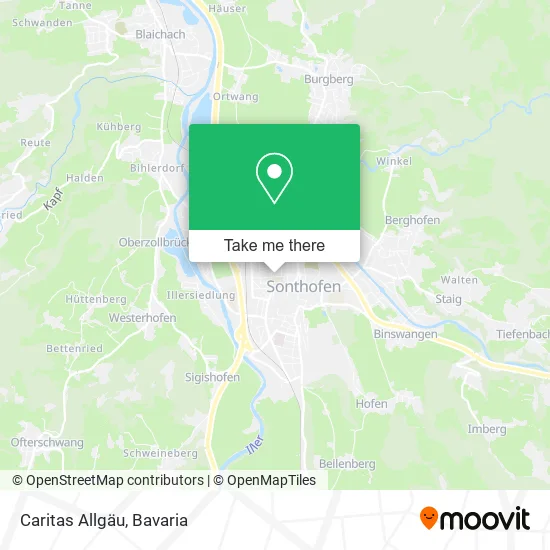 Карта Caritas Allgäu
