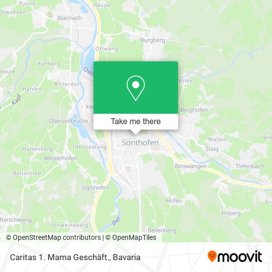 Caritas 1. Mama Geschäft. map