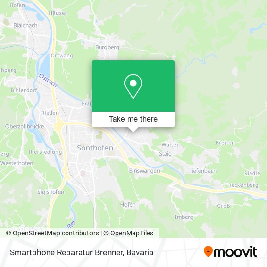 Smartphone Reparatur Brenner map