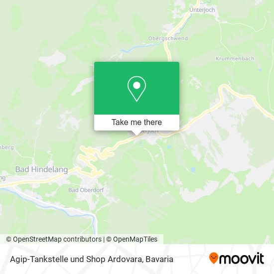 Agip-Tankstelle und Shop Ardovara map