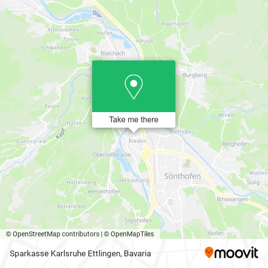 Карта Sparkasse Karlsruhe Ettlingen