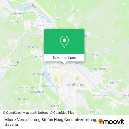 Карта Allianz Versicherung Stefan Haug Generalvertretung