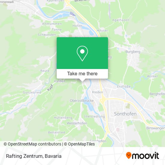 Rafting Zentrum map