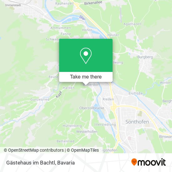 Gästehaus im Bachtl map