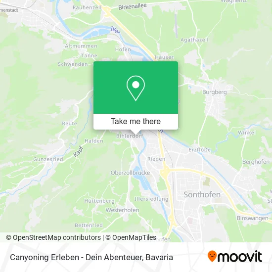 Карта Canyoning Erleben - Dein Abenteuer