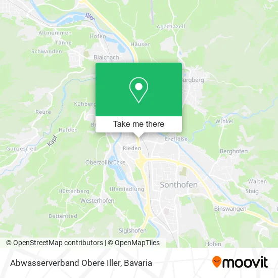 Карта Abwasserverband Obere Iller