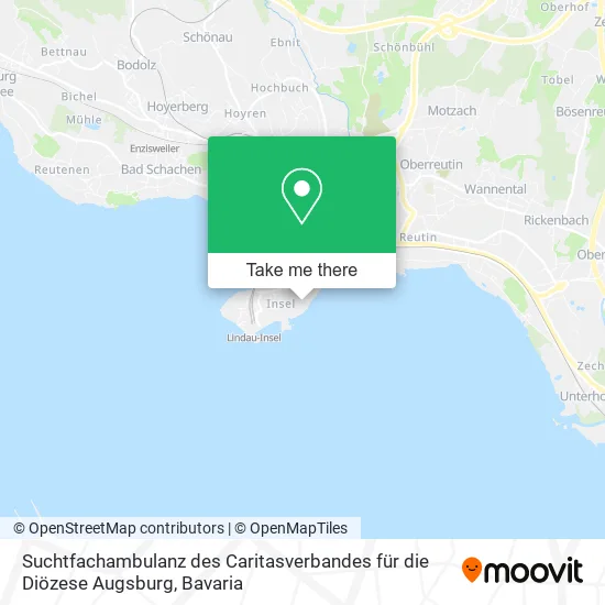 Карта Suchtfachambulanz des Caritasverbandes für die Diözese Augsburg
