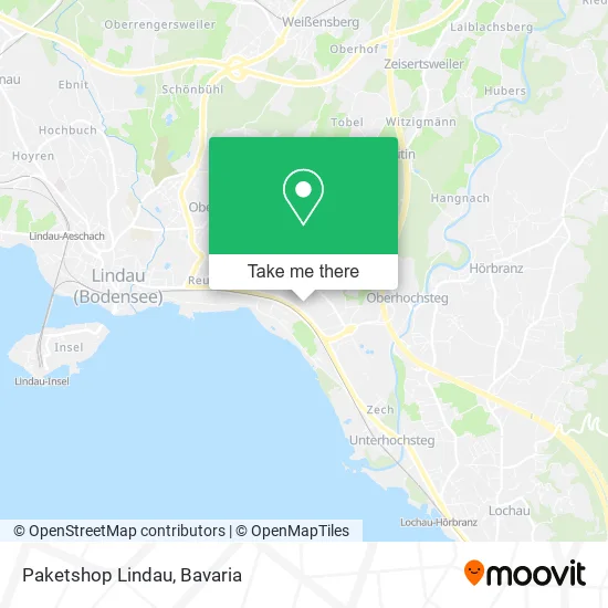 Карта Paketshop Lindau