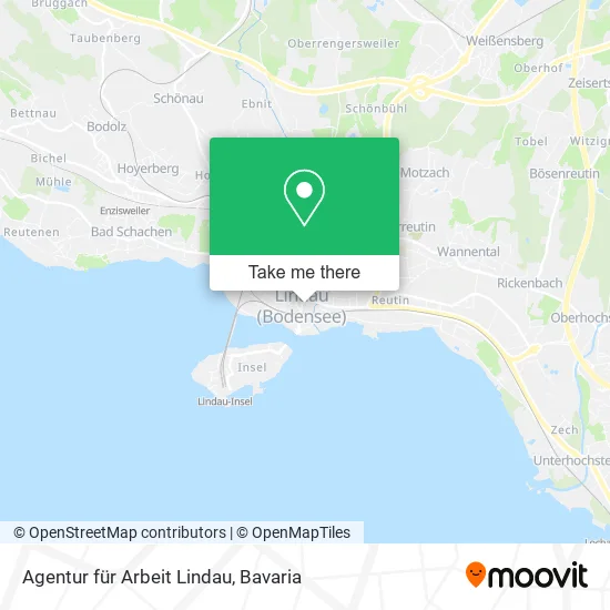Карта Agentur für Arbeit Lindau