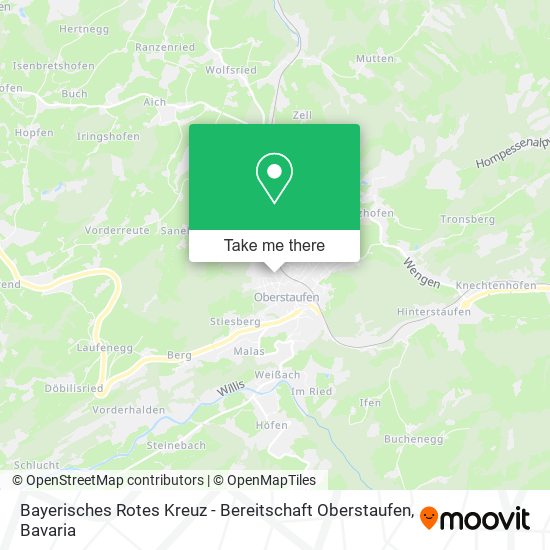 Bayerisches Rotes Kreuz - Bereitschaft Oberstaufen map