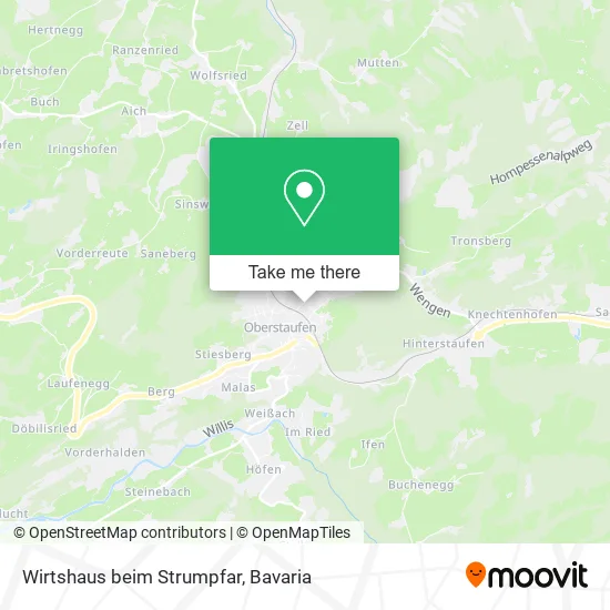 Карта Wirtshaus beim Strumpfar