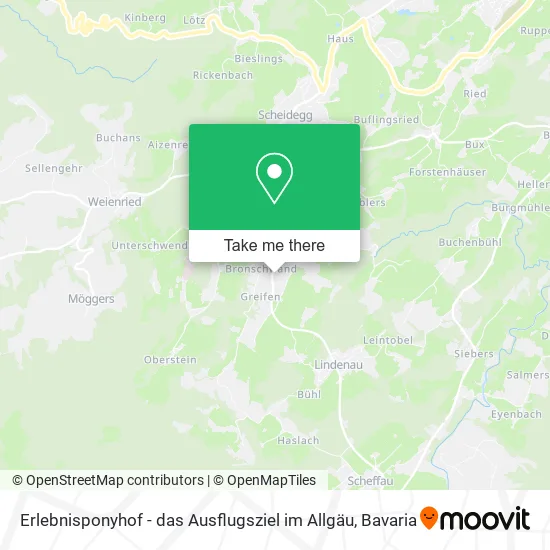 Карта Erlebnisponyhof - das Ausflugsziel im Allgäu