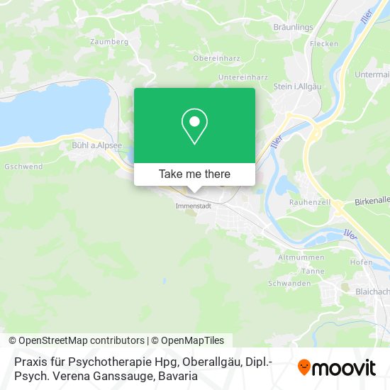 Praxis für Psychotherapie Hpg, Oberallgäu, Dipl.-Psych. Verena Ganssauge map