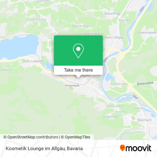 Kosmetik Lounge im Allgäu map