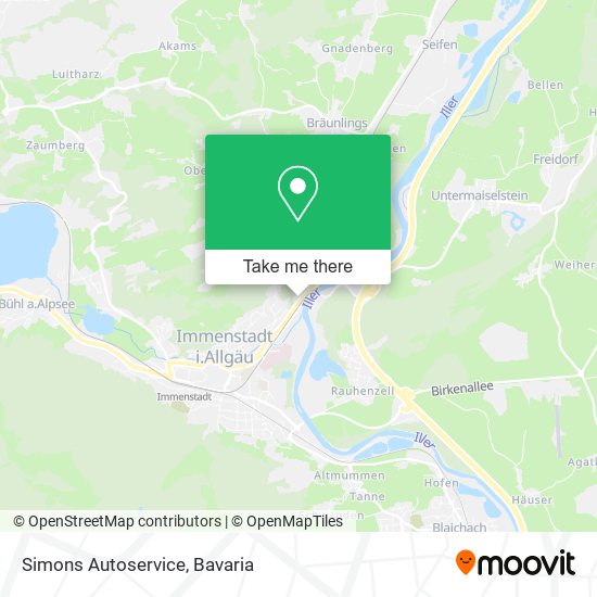 Simons Autoservice map