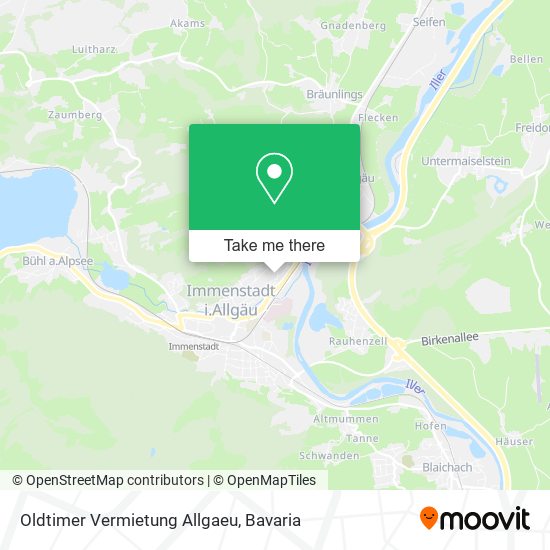 Oldtimer Vermietung Allgaeu map