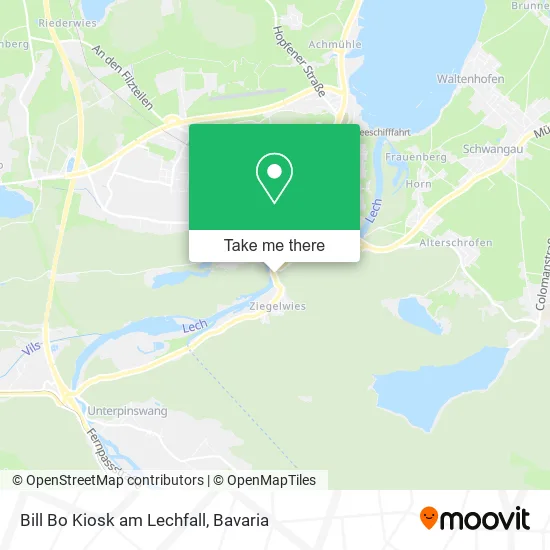 Карта Bill Bo Kiosk am Lechfall