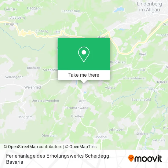 Карта Ferienanlage des Erholungswerks Scheidegg