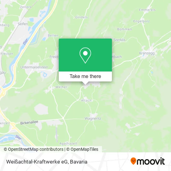 Карта Weißachtal-Kraftwerke eG