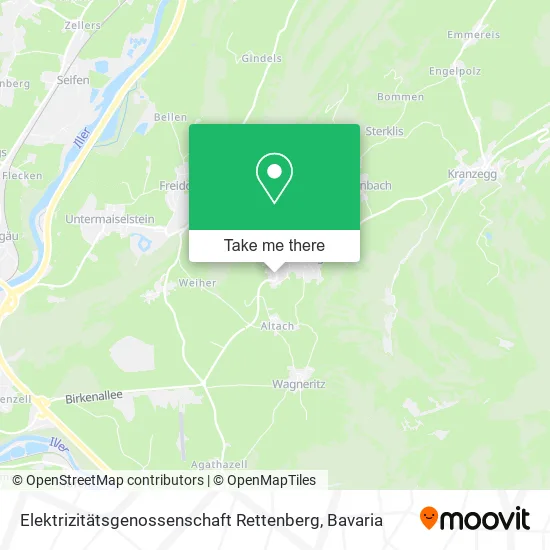 Карта Elektrizitätsgenossenschaft Rettenberg